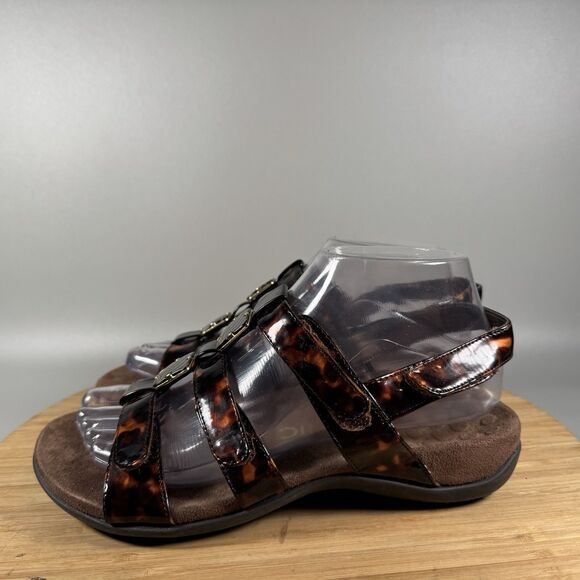 Vionic Amber Adjustable Ankle Strap Orthaheel Tortoise Sandal Women's 6 Wide - Picture 3 of 7